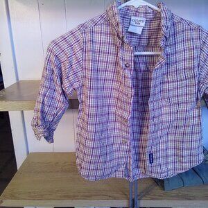 Carter's boys button up plaid shirt